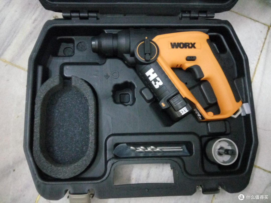 worx 威克士 wx382.7(h3) 12v轻型电锤开箱评测及小科普