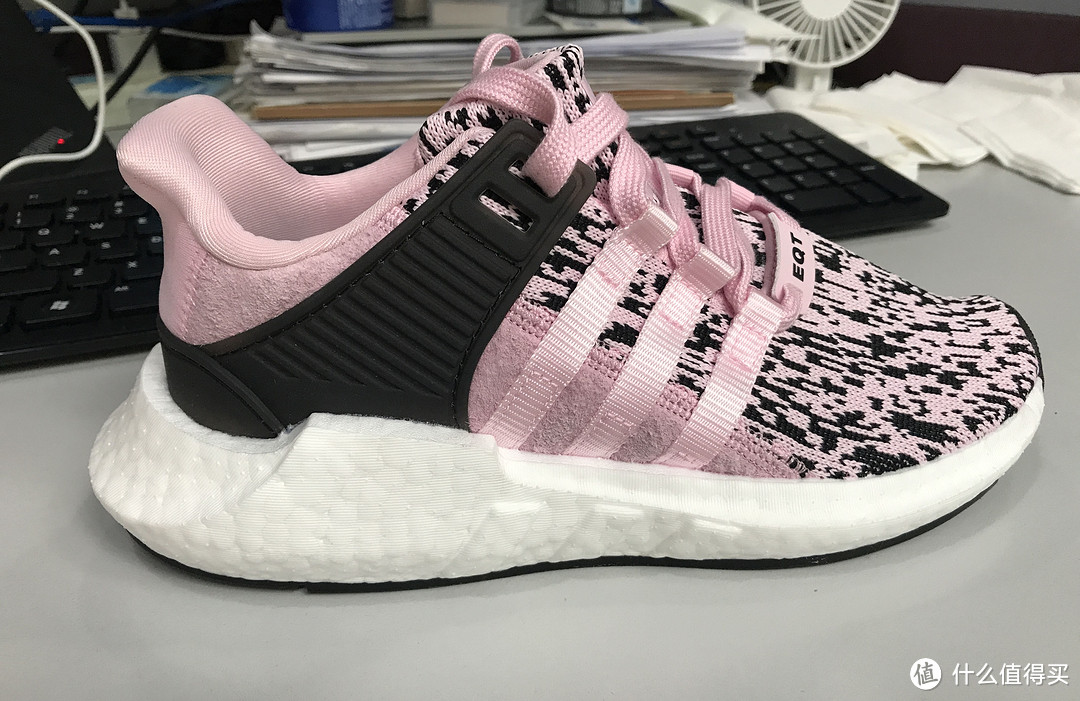 大棉花 adidas 阿迪达斯 Originals EQT BOOST 93/17 粉噪音