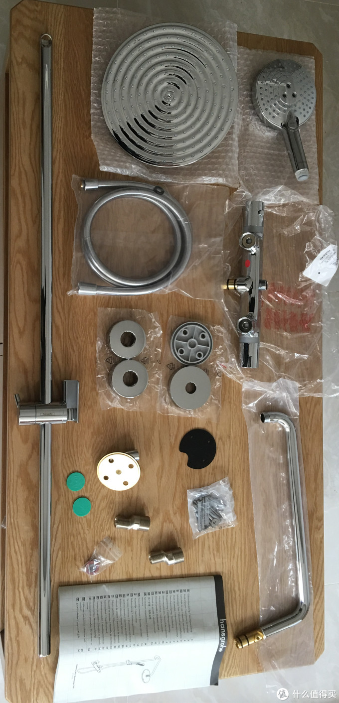 Hansgrohe 汉斯格雅 淋浴花洒使用评测 安装流程 适用同类产品 花洒 什么值得买