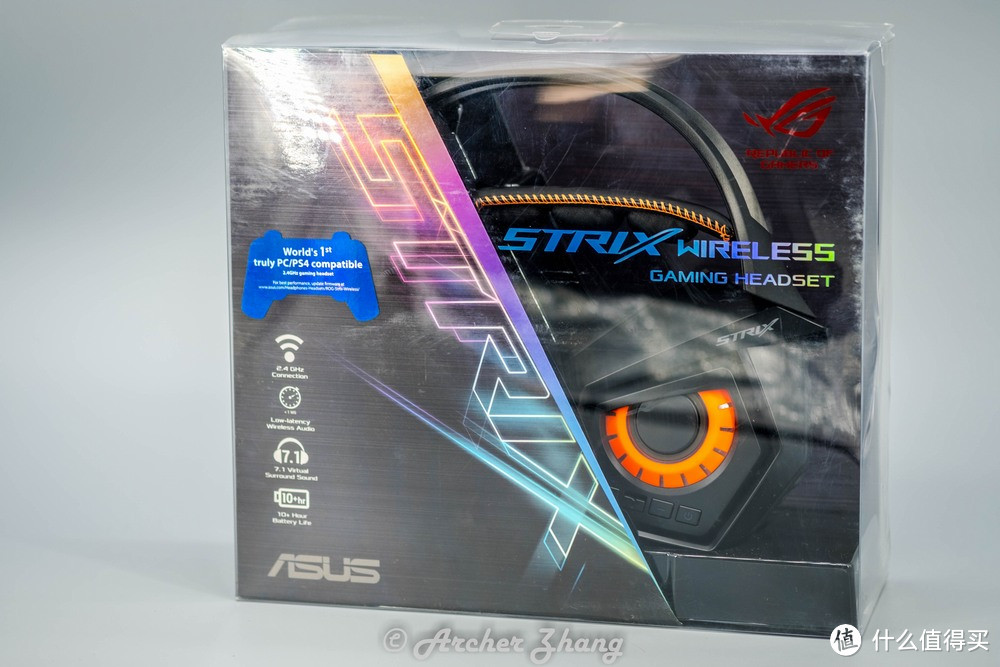 败家眼中眼：ASUS 华硕 ROG Strix Wireless 无线电竞耳麦 开箱