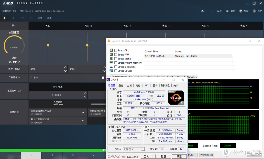 土狼 EX120 飞马AM4 双塔散热器 压RYZEN R5 1600X 评测