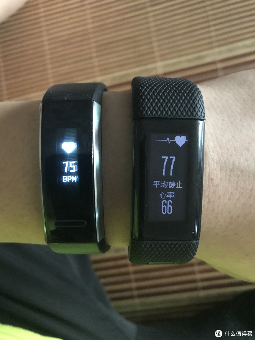 #原创新人#有惊喜，有意外：HUAWEI 华为 运动手环GPS版与GARMIN 佳明 vivosmart hr+ 对比