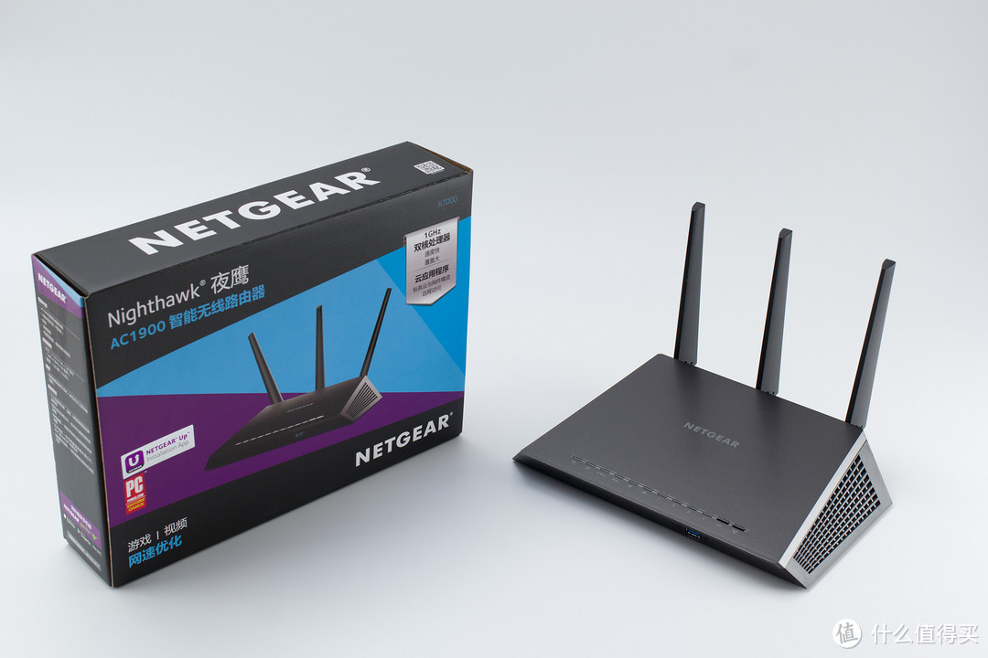 NETGEAR 美国网件 夜鹰 R7000 AC1900M 双频千兆无线路由器 开箱