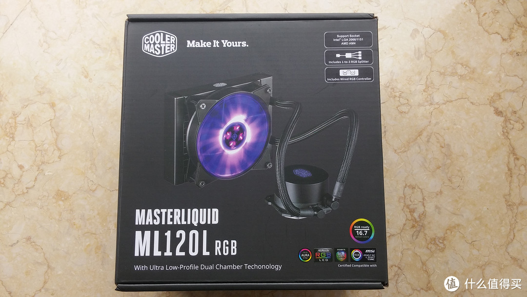 CoolerMaster 酷冷至尊 冰神B120 RGB水冷散热器 开箱