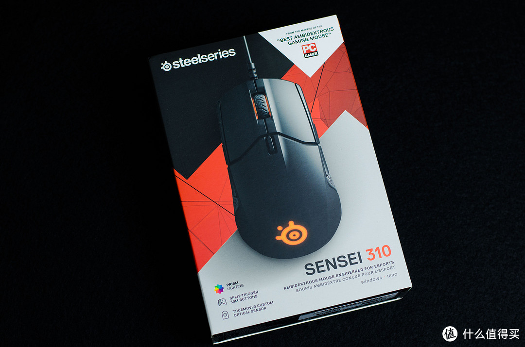 1比1追踪的鼠标—SteelSeries 赛睿 Sensei310 游戏鼠标 开箱