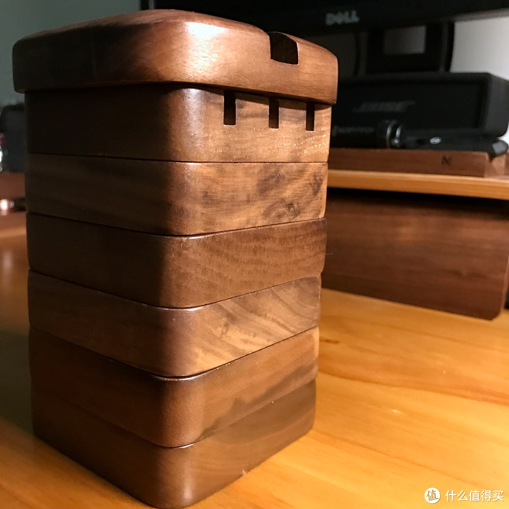 桌面小物—晒 桌面胡桃木收纳套装