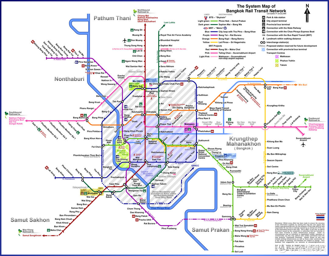 曼谷2020轨道交通规划图