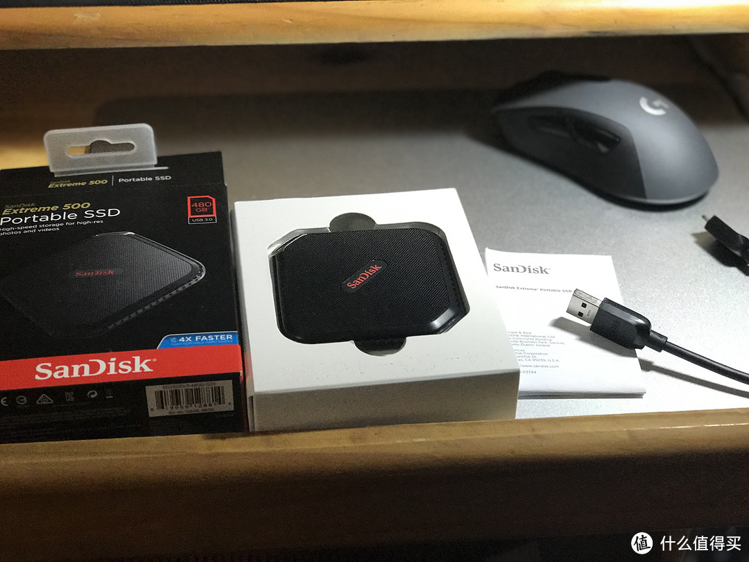 Sandisk 闪迪 Extreme 500型 移动固态硬盘  开箱