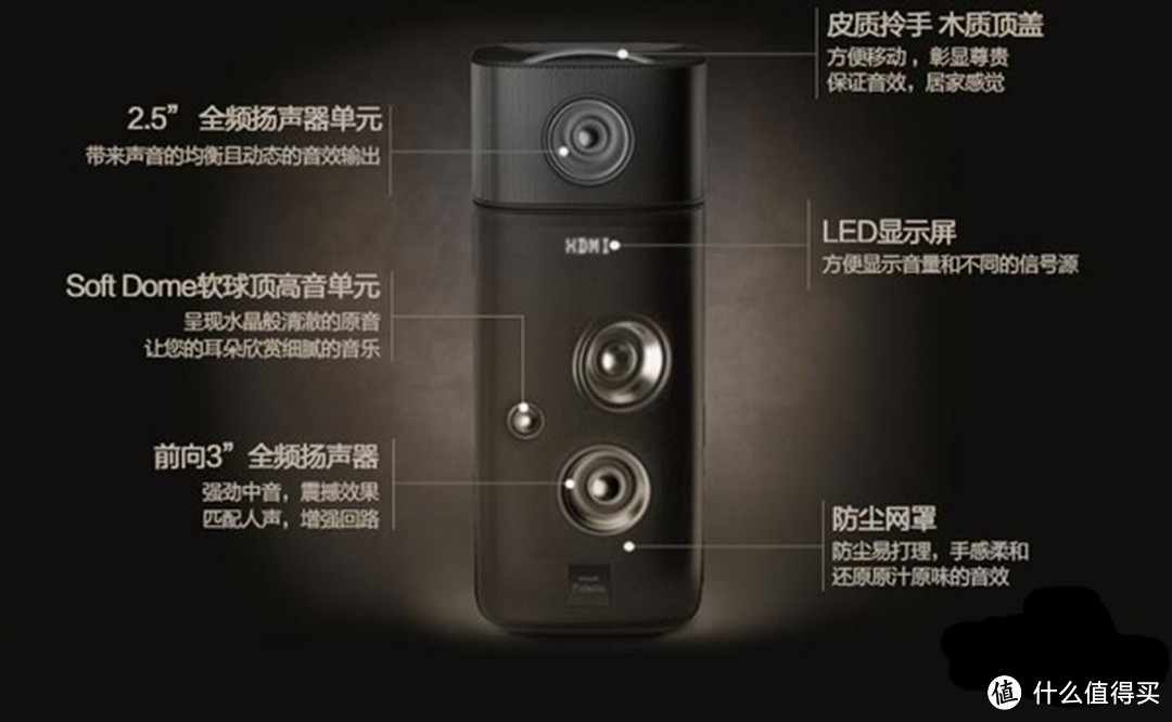 #本站首晒# 不走寻常路—可携式蓝牙音箱 PHILIPS 飞利浦 E6无线家庭影院