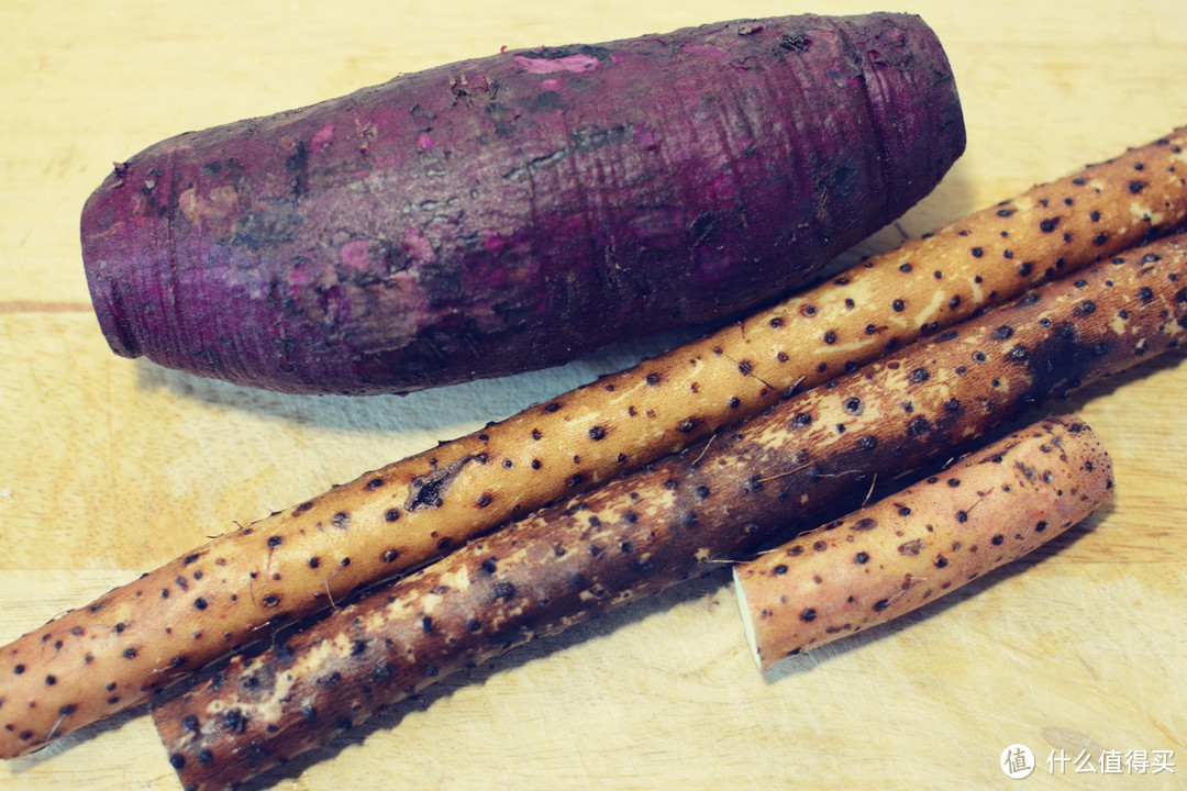 紫薯、山药洗净切片