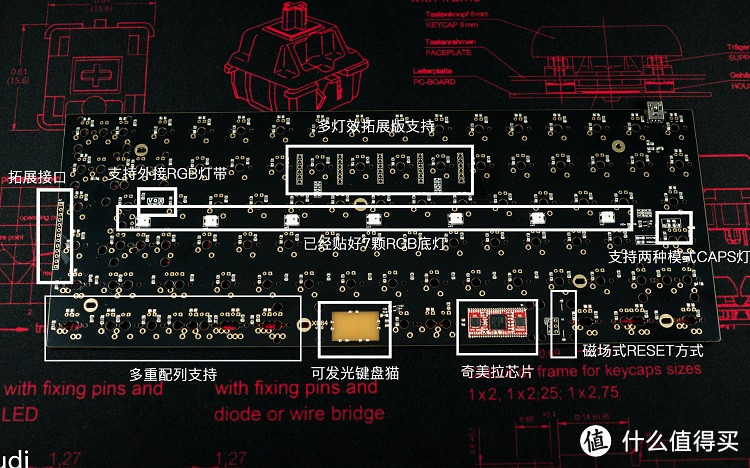 使用奇美拉主控！xd84 樱桃红轴 机械键盘 不锈钢弯折外壳 组装记录