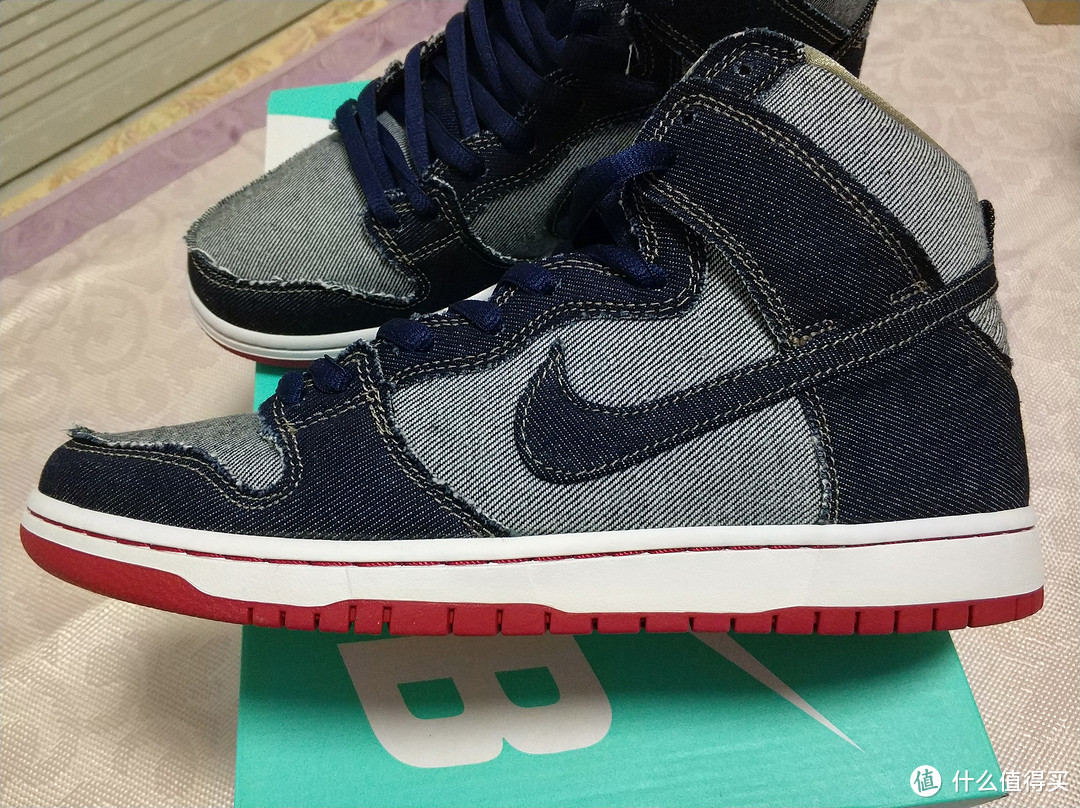 只为颜值—Nike 耐克 SB Dunk High OG 'Reese Denim' 限量复刻滑板鞋 881758-441 开箱