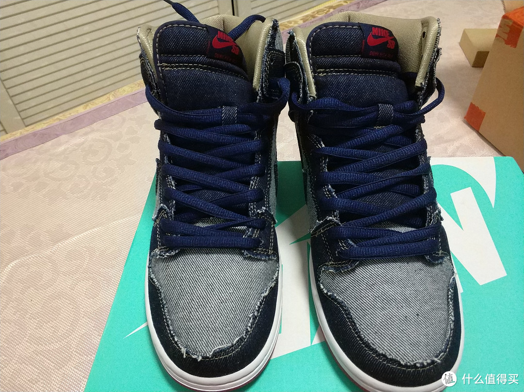 只为颜值—Nike 耐克 SB Dunk High OG 'Reese Denim' 限量复刻滑板鞋 881758-441 开箱