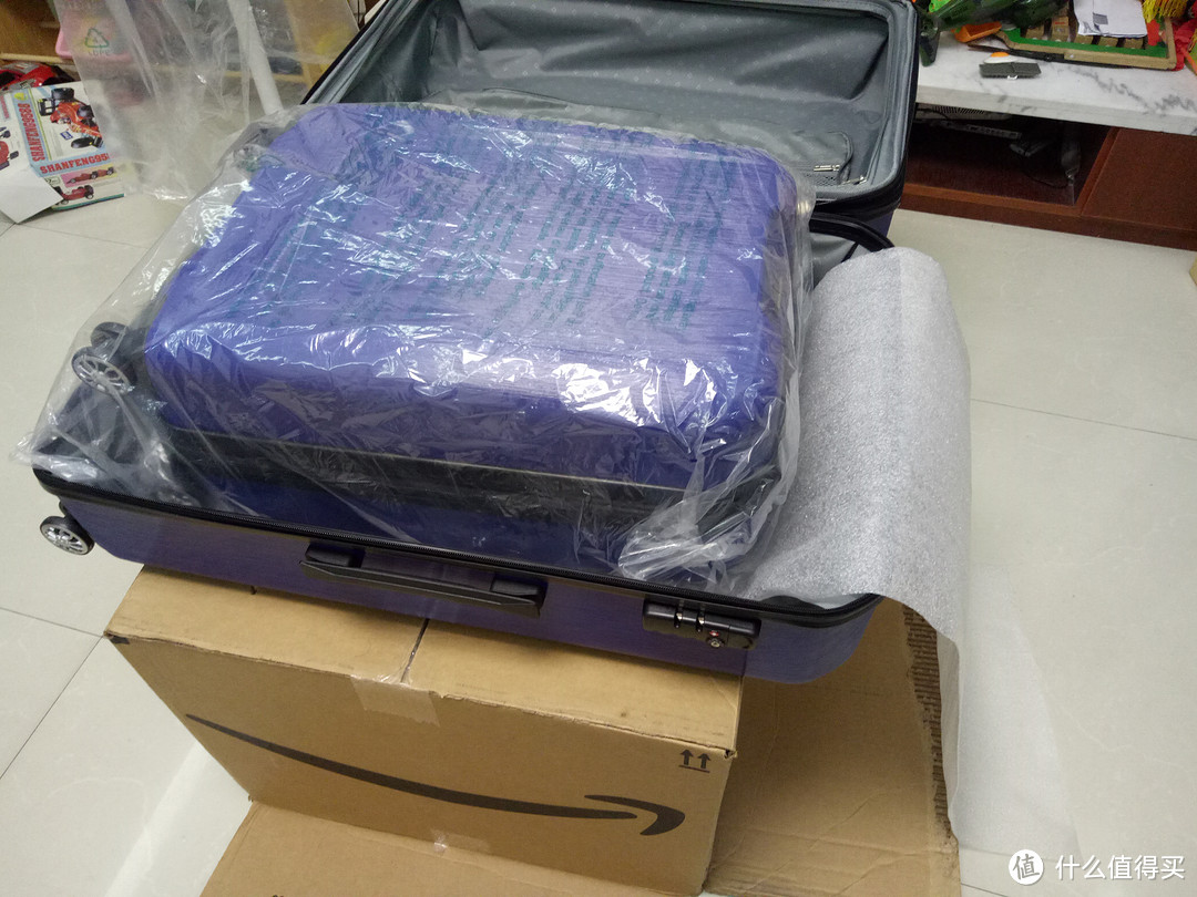 Samsonite 新秀丽 20+28寸 蓝色Duraflex 行李箱 开箱