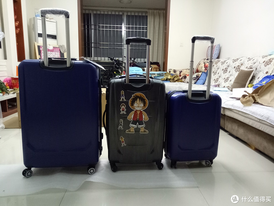 Samsonite 新秀丽 20+28寸 蓝色Duraflex 行李箱 开箱