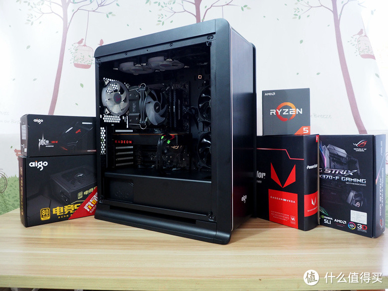 为了跟朋友组团“吃鸡”—Ryzen5 1600 +ASUS ROG STRIX X370F+RX VEGA 64 & 冰魄炫光机电套 开箱简晒