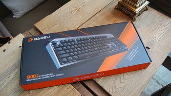 达尔优 EK822 蓝色背光机械键盘 (BOX白轴、黑色)外观展示(面板|胶线|版本)