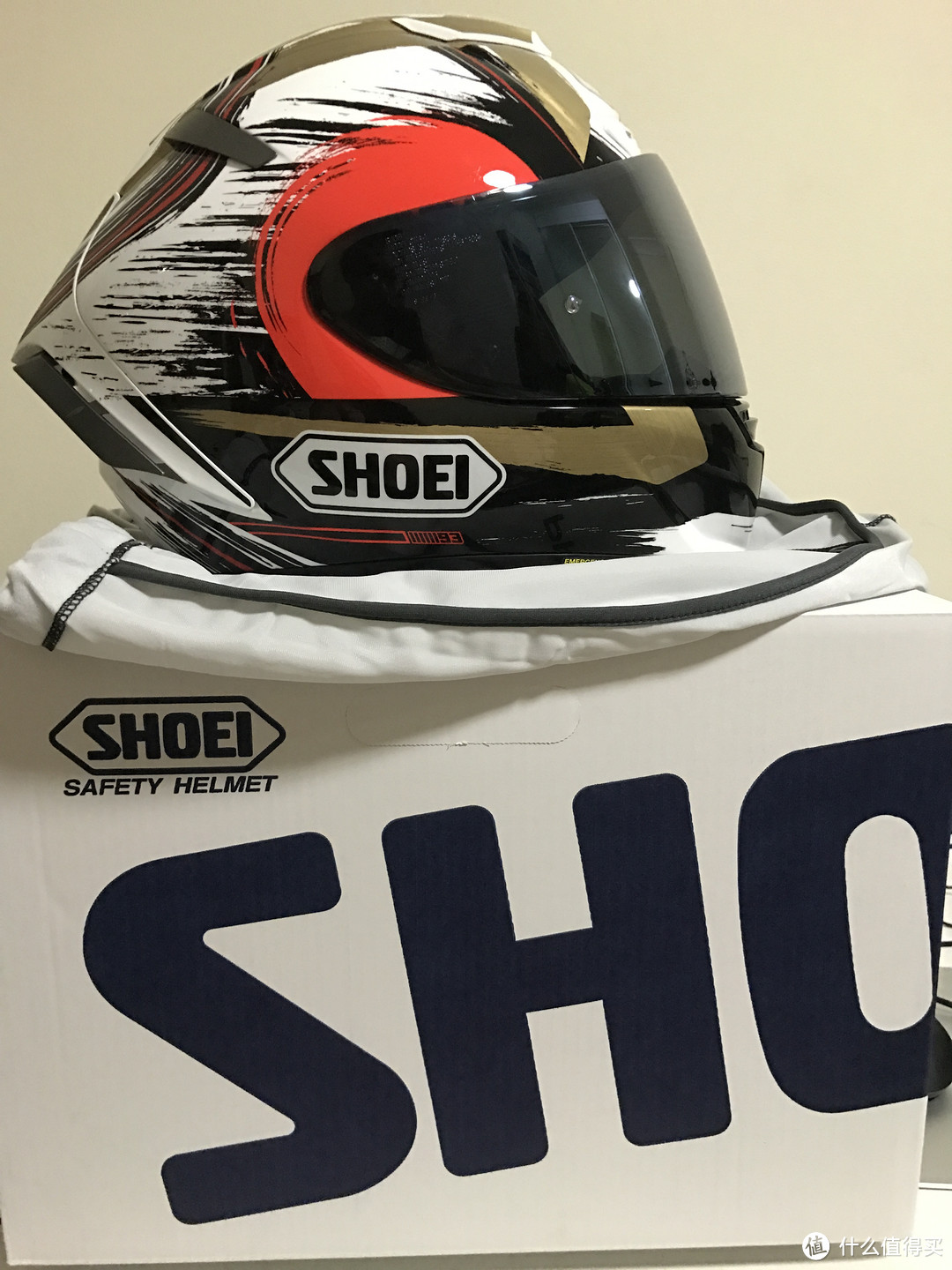 #晒单大赛#shoei x14 Marquez MOTEGI2 招财猫配色 头盔 开箱