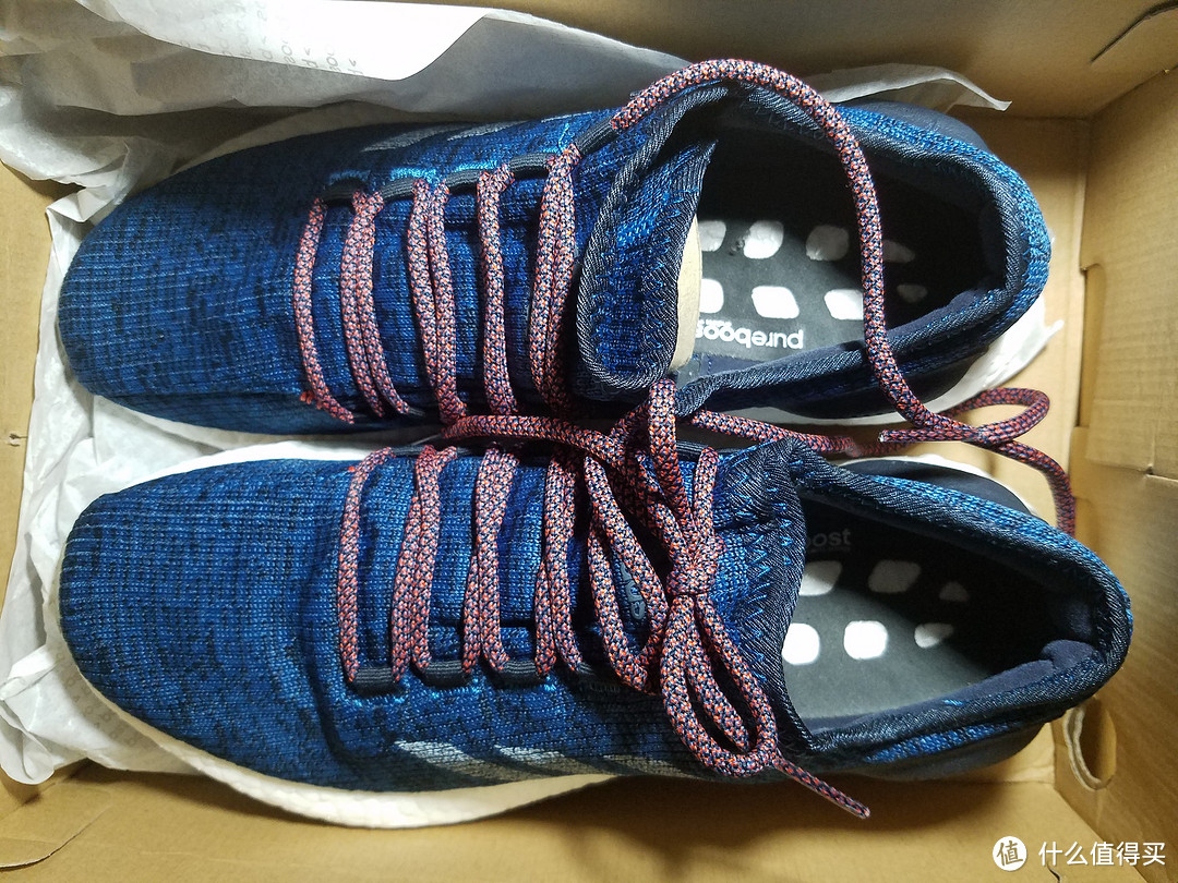 #原创新人#晒单大赛#Adidas 阿迪达斯 pure boost 传奇墨水蓝 跑步鞋 开箱