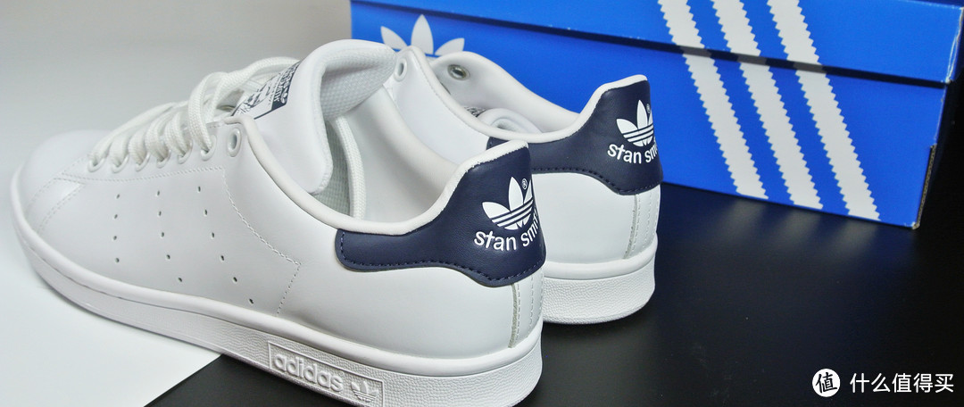 #晒单大赛#Adidas 阿迪达斯 三叶草 STAN SMITH 深蓝尾小白鞋 开箱