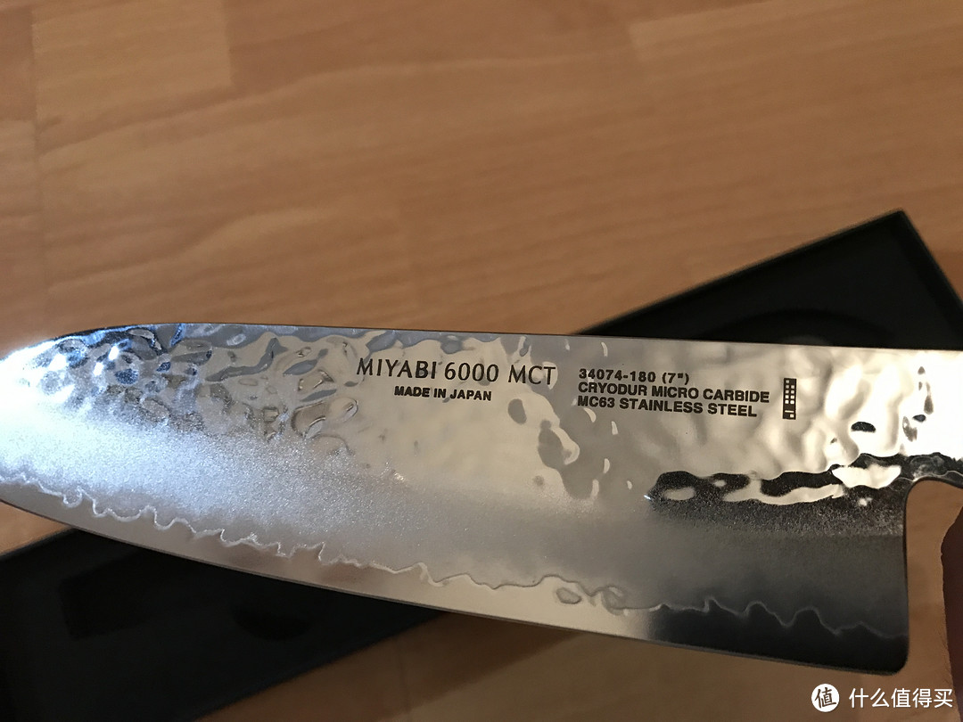 #晒单大赛#Zwilling 双立人 Miyabi 雅 6000MCT Santoku 锤纹三德刀 开箱晒单