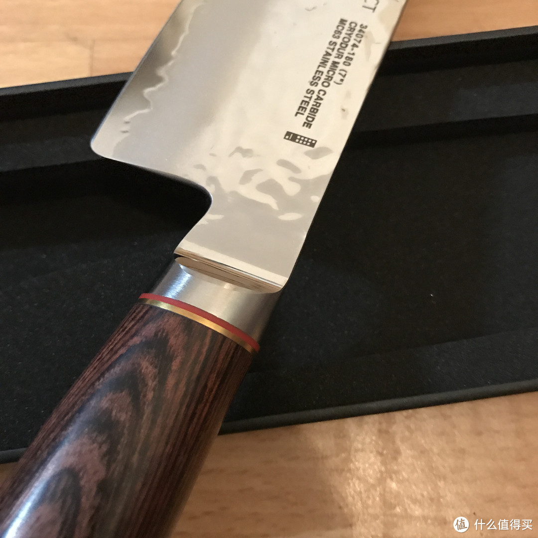 #晒单大赛#Zwilling 双立人 Miyabi 雅 6000MCT Santoku 锤纹三德刀 开箱晒单