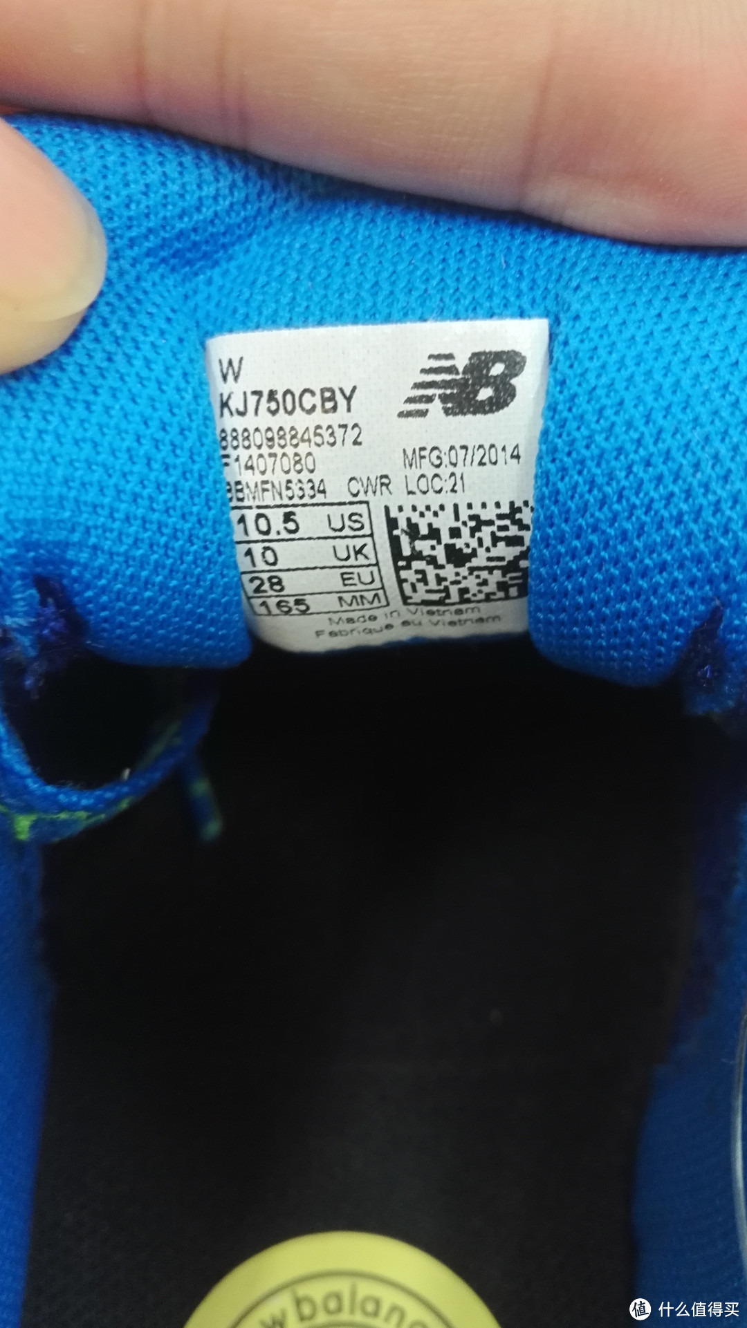 又一次掉坑里的NEW BALANCE  750系列 中性中大童深蓝色运动鞋