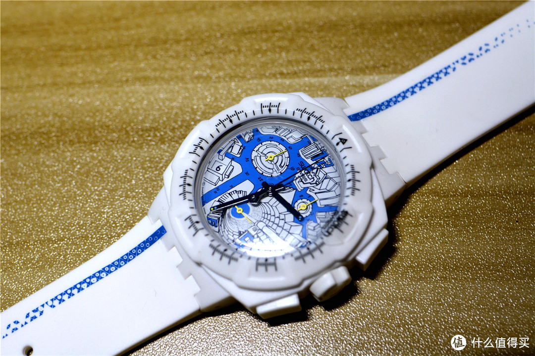 #晒单大赛#时尚街头—Swatch 斯沃琪 Ladies Watch Chrono Plastic 2 Street Map Azure SUIW412 手表