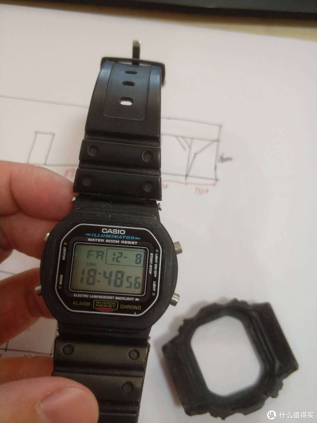 懒人的手表：Casio 卡西欧 G-SHOCK DW5600E-1V 男士电子表 晒单