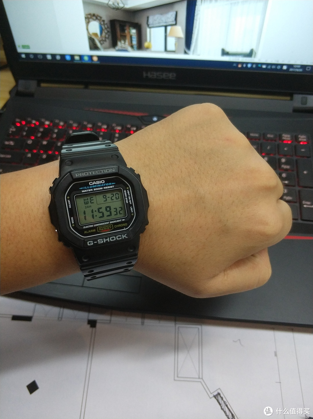 懒人的手表：Casio 卡西欧 G-SHOCK DW5600E-1V 男士电子表 晒单