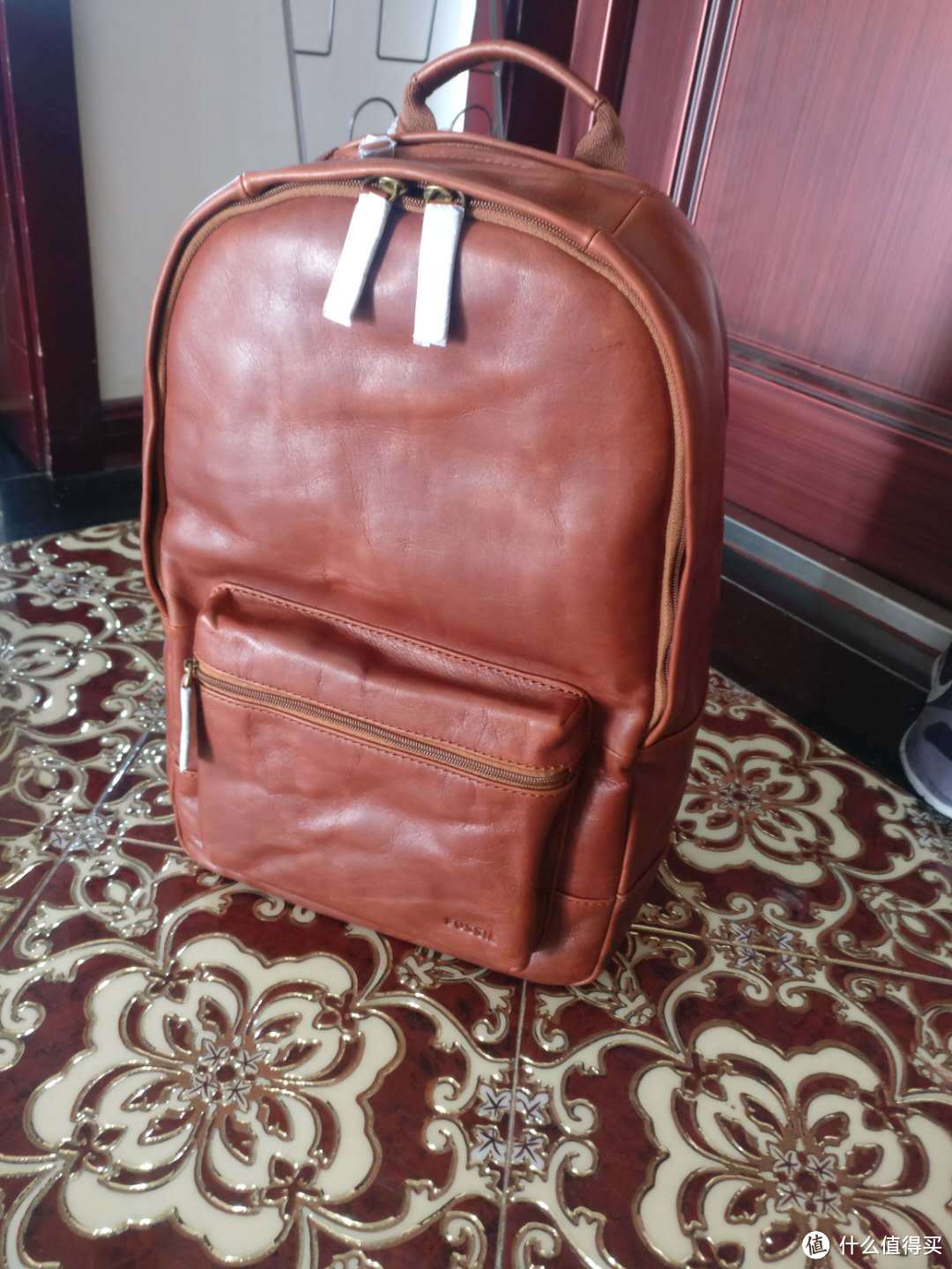 Fossil Men's Estate Leather Backpack 男士双肩包 晒单