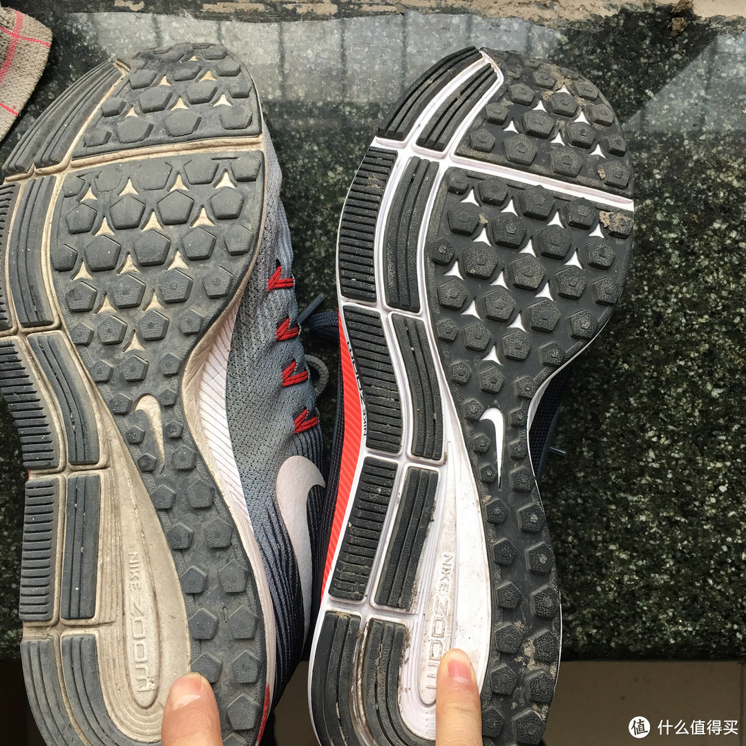 600KM的NIKE 耐克 Air Zoom Pegasus 33  与70KM PEGASUS 34 跑鞋对比