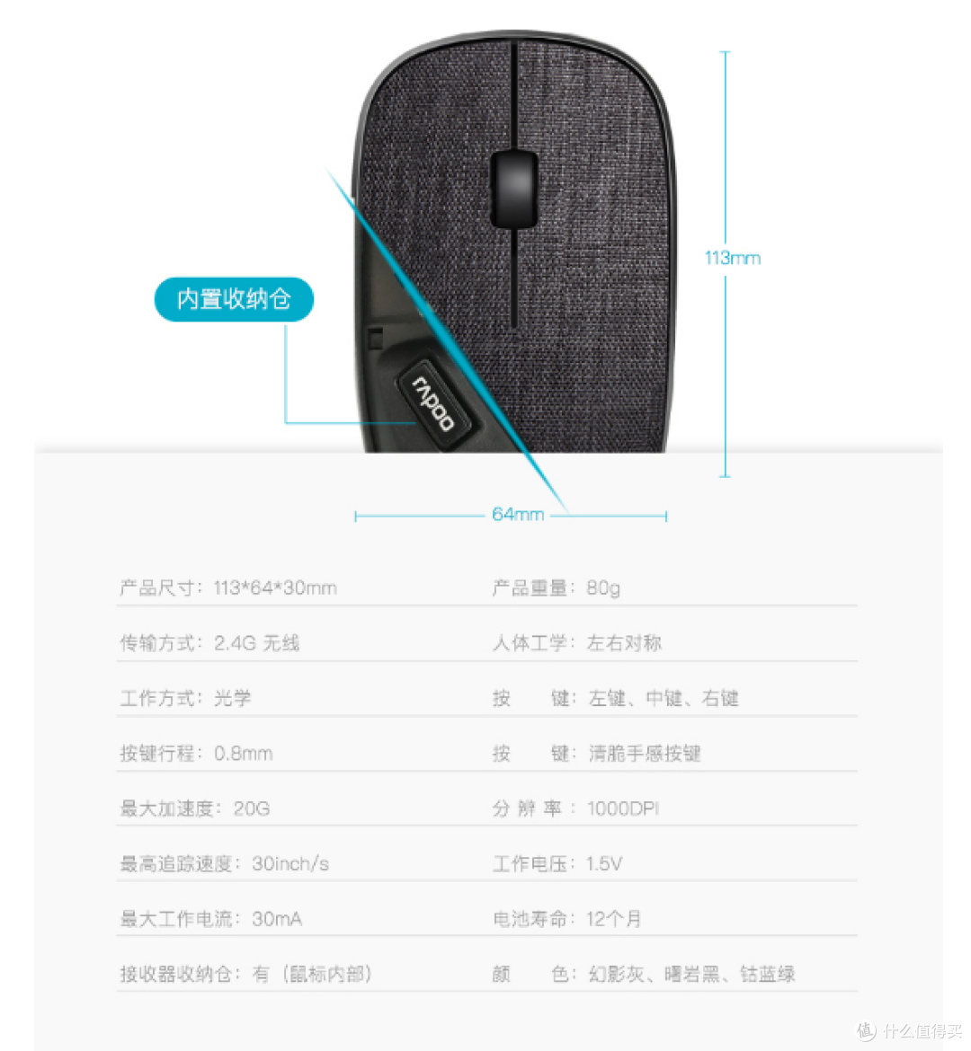 终于轮到我了,雷柏 3500PRO 布艺无线鼠标 众测报告