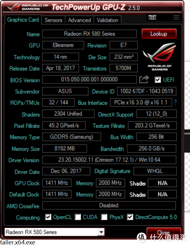 我想静静——华硕ROG Strix RX580-T8G-GAMING 与 EVGA 550 G2