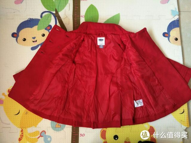 #晒单大赛#Old Navy 女幼童 英伦翻领外套+松紧腰弹力牛仔紧身裤 晒单