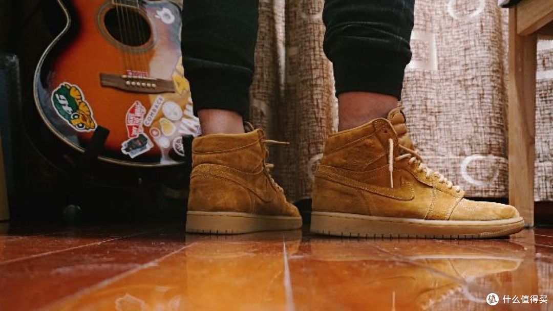 #晒单大赛#入手了一双耐克的大黄靴 AIR JORDAN 1 RETRO HIGH OG WHEAT