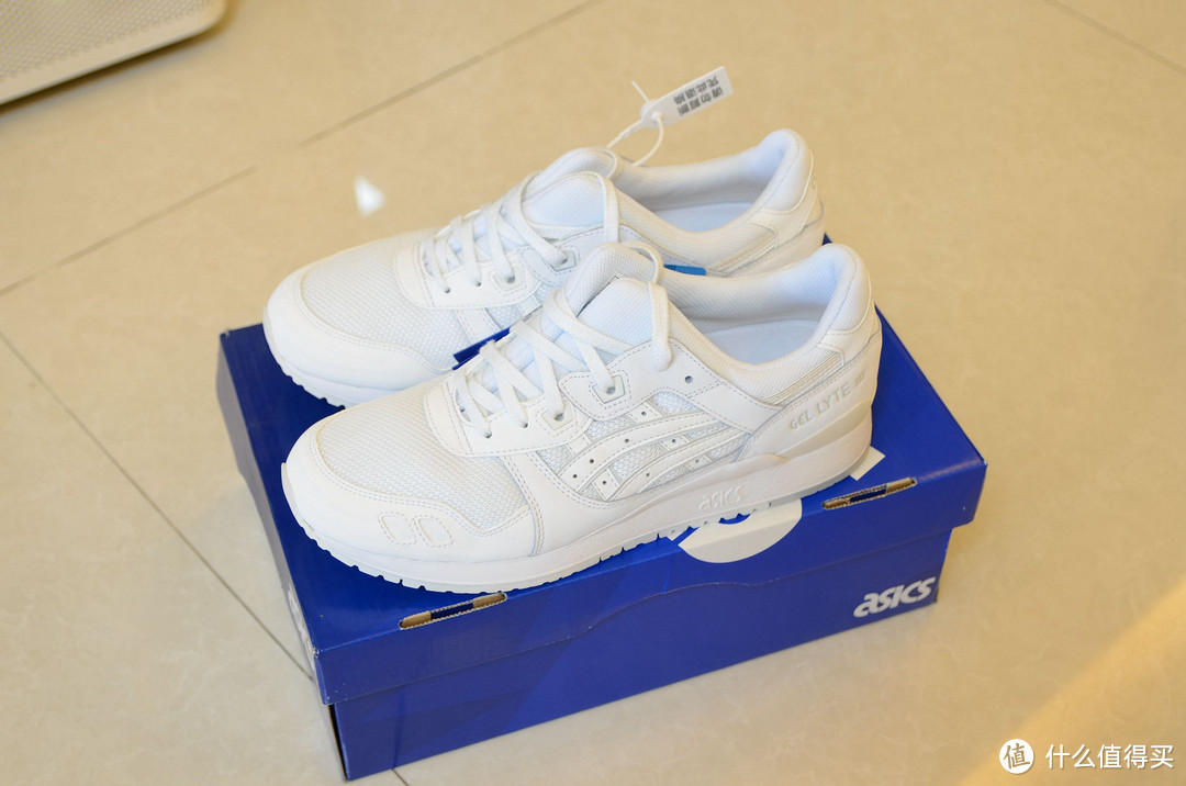 超级白菜的白色ASICS 亚瑟士 GEL-LYTE III 跑步鞋 开箱