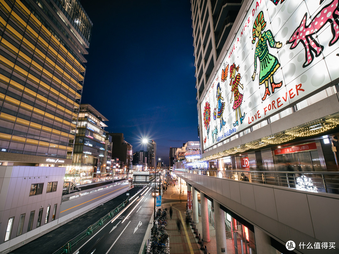 JR天王寺站附近的天桥上，景色很美