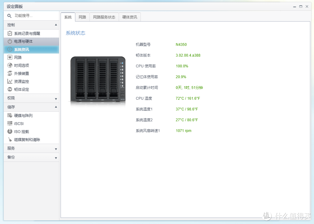 老牌高性价比NAS-色卡司 Thecus N4350 四盘位NAS测评