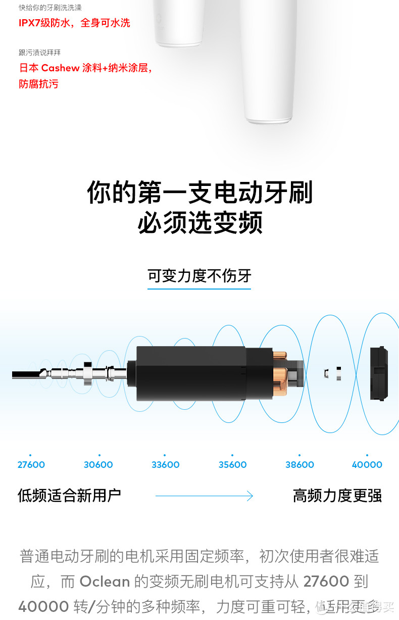 叫生活如此简单 Oclean SE青春版智能声波电动牙刷 刷出我的精彩