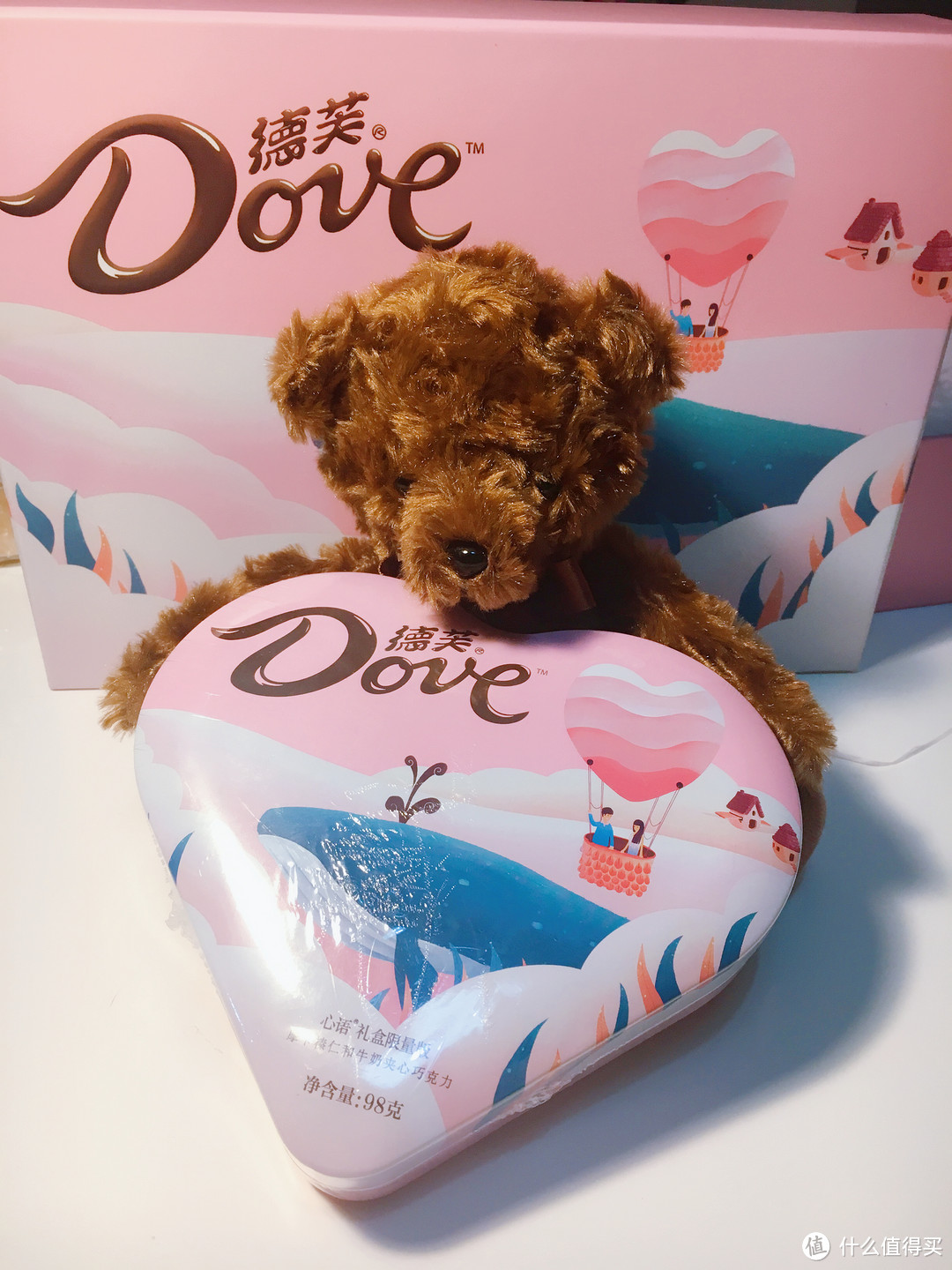 与爱人分享的甜蜜——德芙（Dove）巧克力礼盒组合装 马卡龙礼盒+尊慕礼盒
