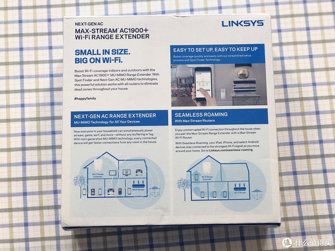 #本站首晒#无缝漫游体验：Linksys 领势 RE7000 AC1900双频无线信号扩展器