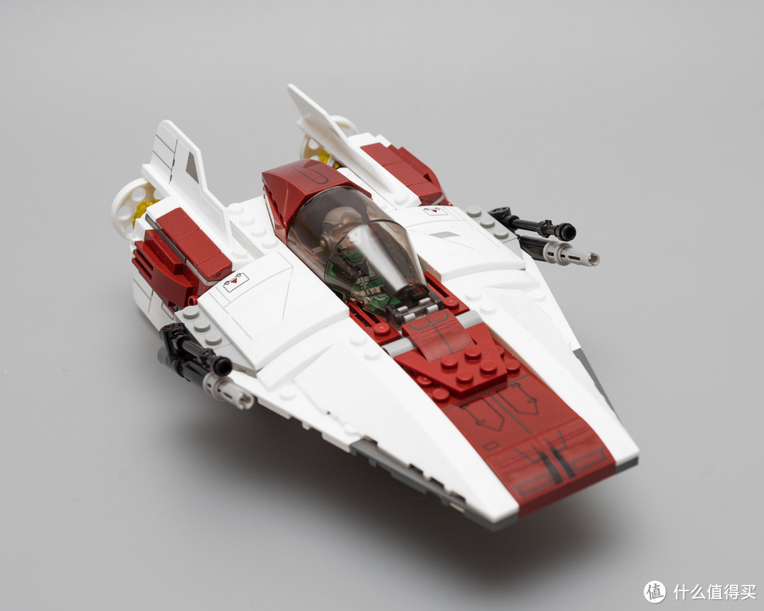 #本站首晒#红白相间的危险小箭头：LEGO 乐高 星球大战系列 75175 A 翼战机