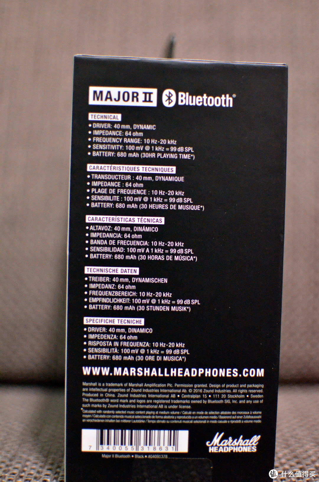 不到3块钱的Marshall 马歇尔  Major II Bluetooth 耳机 简单体验