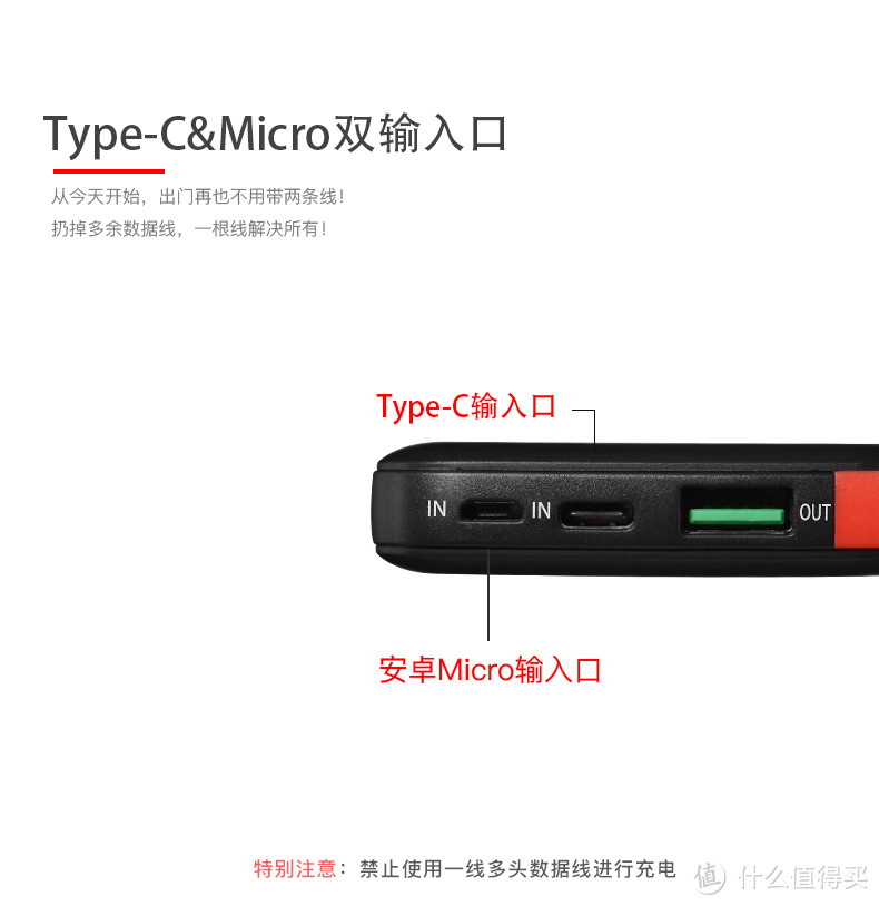 Tqka 音印 1W毫安快充多协议聚合物轻便移动电源 开箱