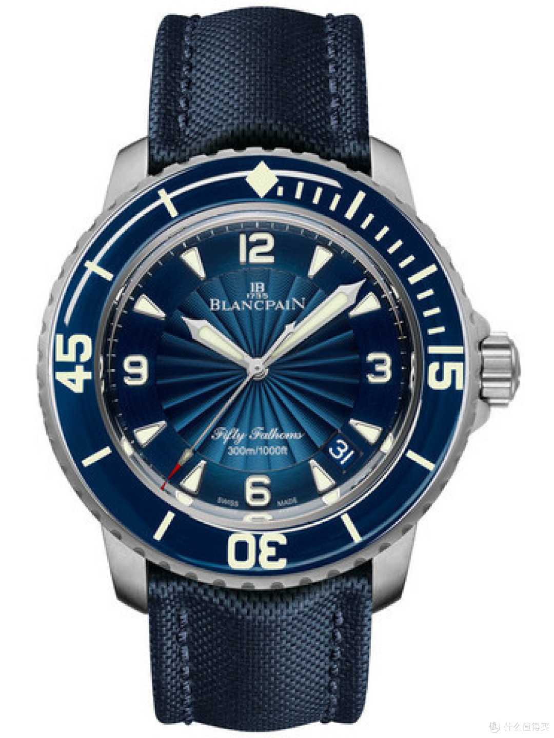 #原创新人#低调奢华：BLANCPAIN 宝珀 FIFTY FATHOMS 五十噚系列 5015-12B40-O52A 手表