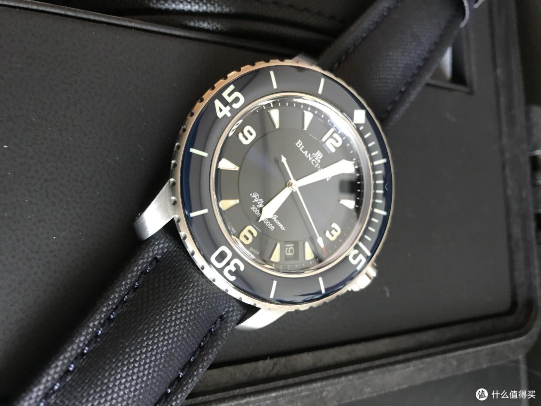 #原创新人#低调奢华：BLANCPAIN 宝珀 FIFTY FATHOMS 五十噚系列 5015-12B40-O52A 手表