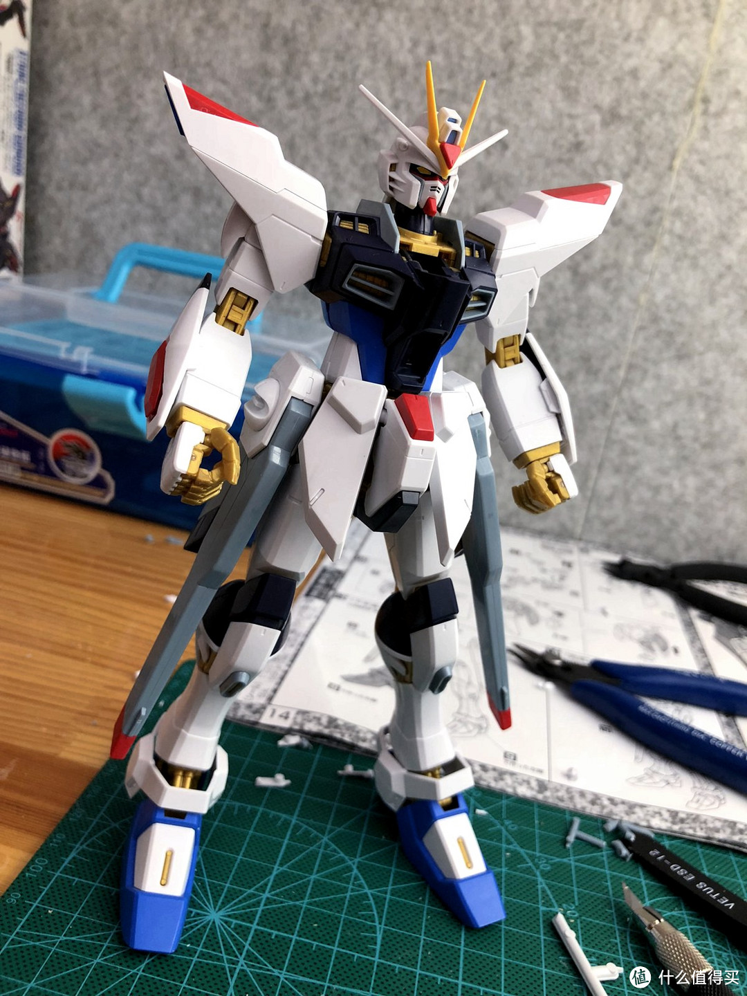 #原创新人#BANDAI 万代 高达 MG版 模型 强袭 自由喷漆上色初体验