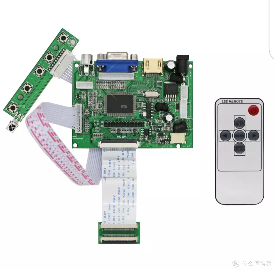 购液晶驱动板，拆旧MP4屏幕，为Raspberry Pi 树莓派 打造7寸HDMI液晶显示屏