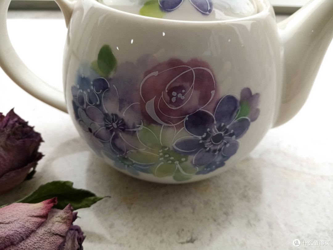 花开的声音—日本ceramic蓝 美浓烧 一壶两杯套装 晒单